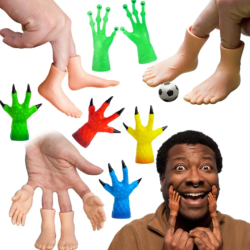 2/10 Pcs/pet игрушечная перчатка мини пальцы с маленьким котиком для наружных