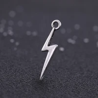 10pcs 20x5mm mini lightning charms antique silver color pendant fit diy earring aesthetic accessories handmade jewelry making