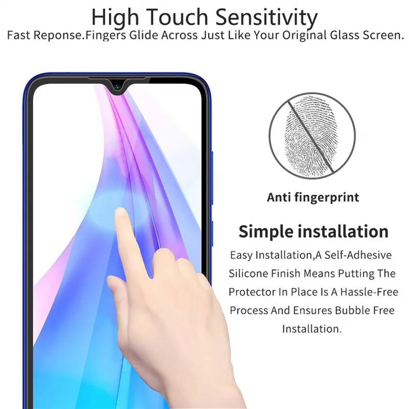 2 шт закаленное стекло на Redmi Note 8 Pro стекло протектор экрана Note8 8t k30 стекло Оригинальная защитная пленка для телефона
