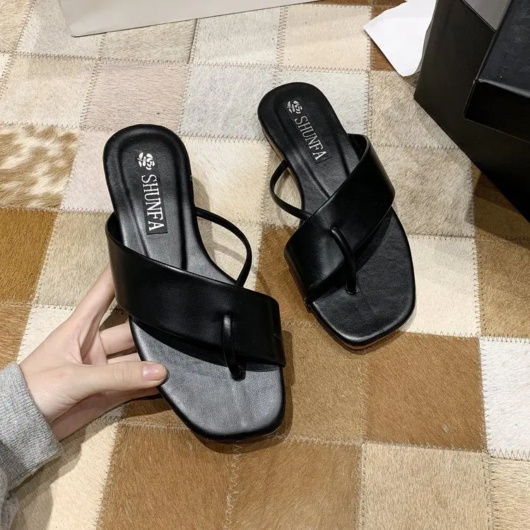 Женские шлепанцы SLHJC стильные летние сандалии Стильные уютные на плоской подошве