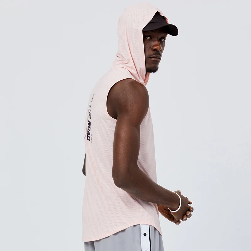 Jerseys Quick Dry T-shirt Male Sleeveless Hooded Athletics Basketball Vests Workout Clothes Running Training Suit