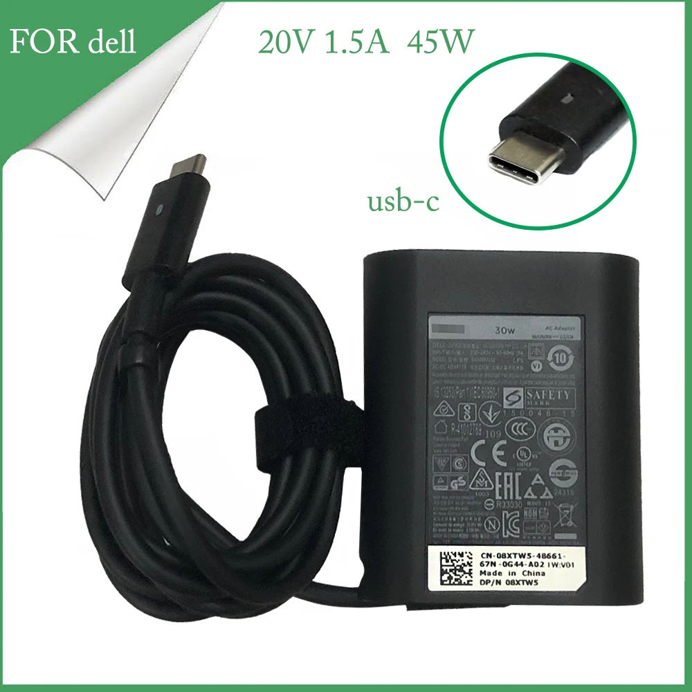 Зарядное устройство USB Type C для планшетов и ноутбуков 20 в 9250 А 30 Вт адаптер питания