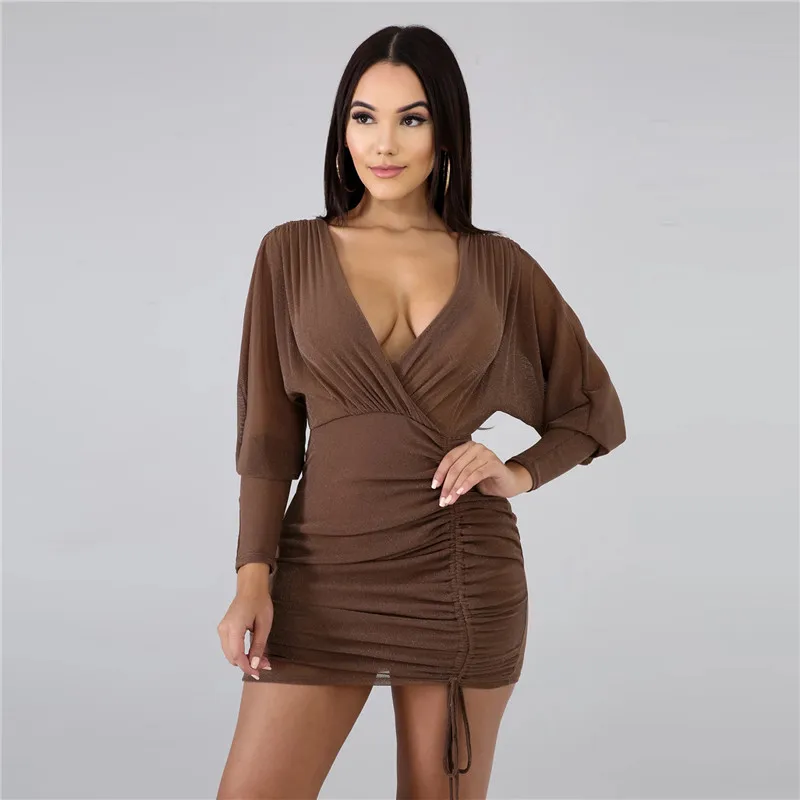 Сексуальные женские повседневные платья с v образным вырезом модные Необычные