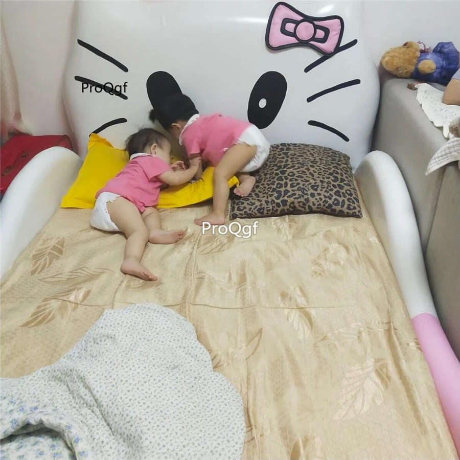 ProQgf 1Pcs A Set Children pink cat girl like Bed only bed price