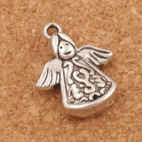 solar angel praying spacer charm beads 18pcs zinc alloy pendants jewelry diy l213 21 2x16 3mm