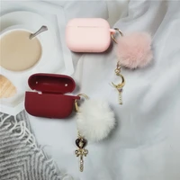 for airpods 3 case cute cartoon case air pods luxury plush keyring silicone earphones case for apple airpods pro cover
