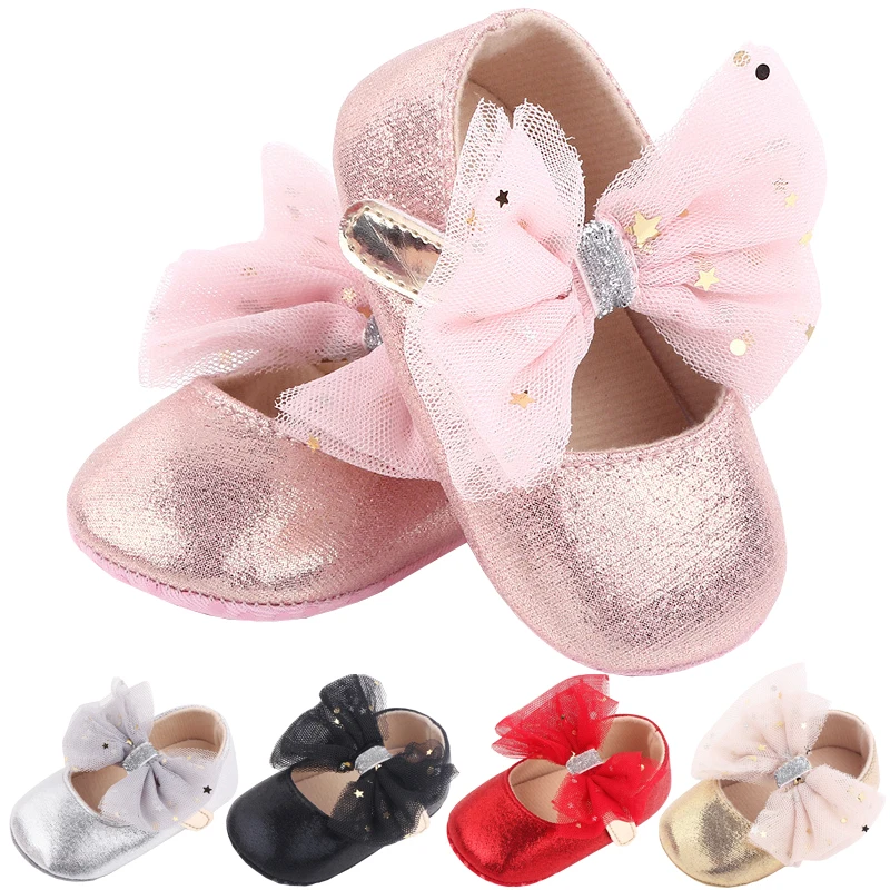 

Новое поступление 2021, детские туфли Atutmn с бантом, марлевые туфли принцессы, повседневные туфли на плоской подошве для малышей, обувь для новорожденных, нескользящая обувь