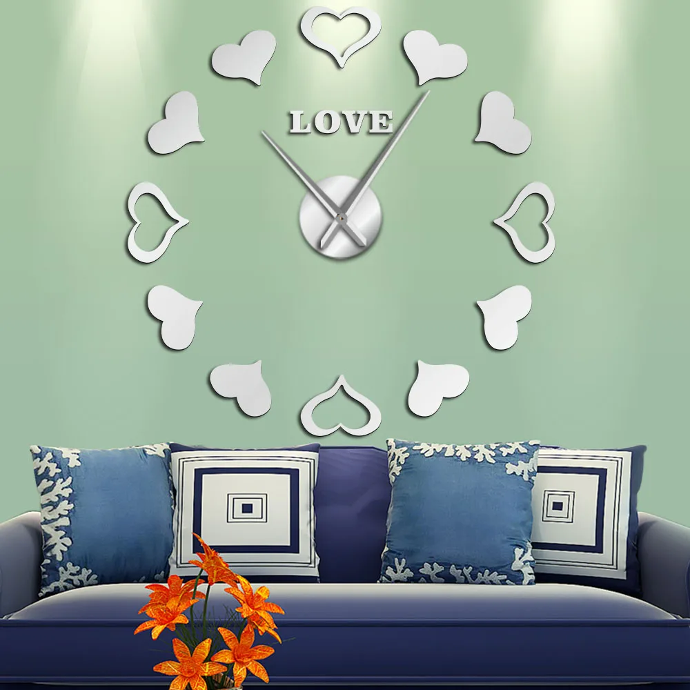 Настенные часы сделай сам акриловые гигантские настенные с зеркальным эффектом