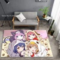yuru yuri art floor rug lovely kawaii anime girls doormats 3d print home textile floor mats for bedroom living room floor carpet