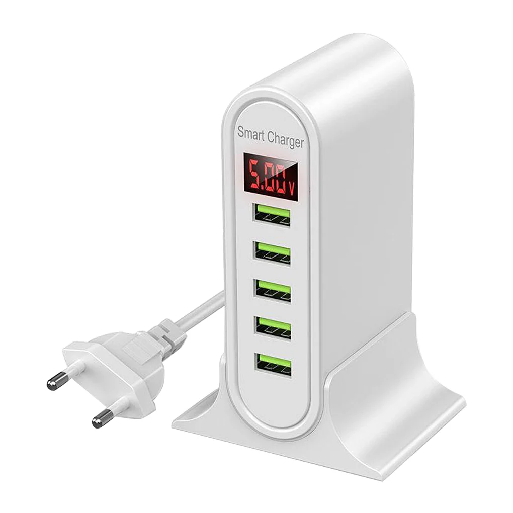Зарядное устройство с 5 USB-портами для Xiaomi зарядная станция со светодиодным