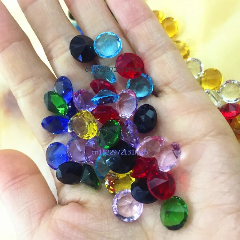 10MM 10pcs Dimeter Crystal Diamond Rainbow Glass Beads Feng Shui Sphere Crystals Decorative Craft Gift Wedding Home Vase Decor images - 6