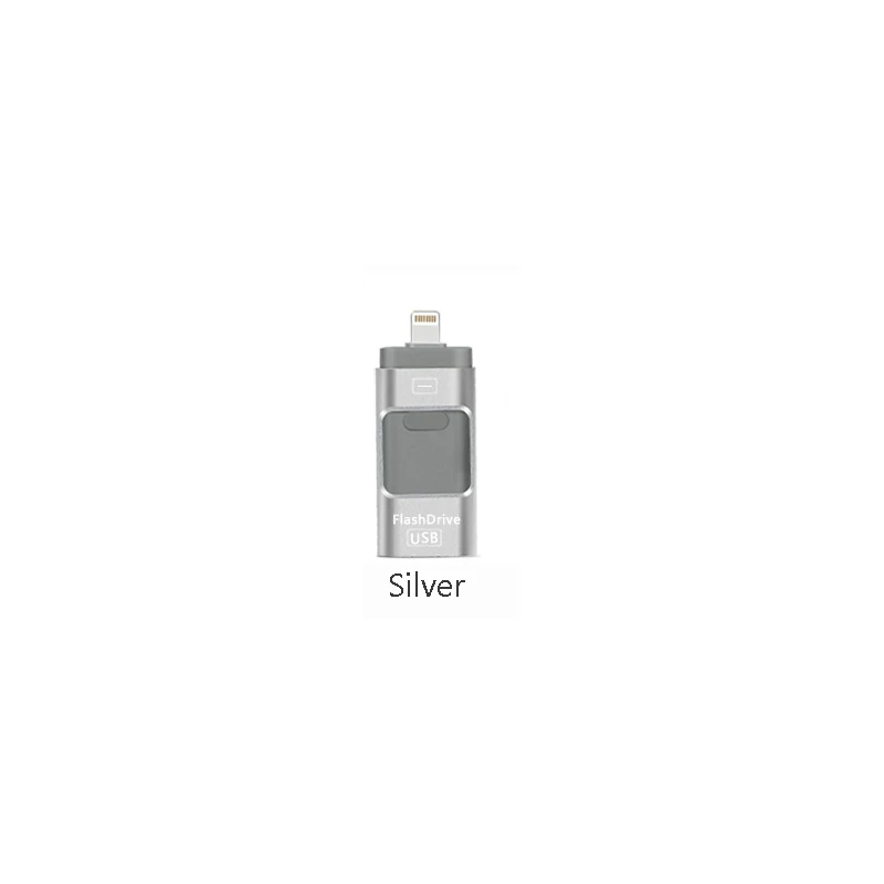 gray Флеш-накопитель USB 3,0 накопитель 128g 32g 64g Android OTG Флешка для micro iphone sony samsung U диск 3 в 1 карта памяти USB - Цвет: gray