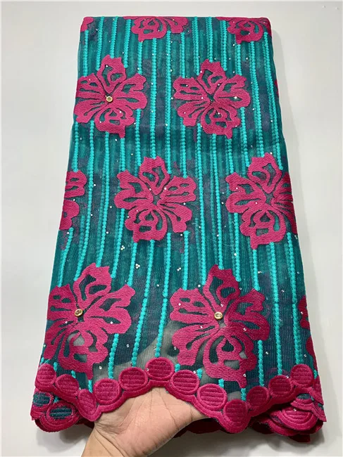 

Mint Green african lace fabric 2019 high quality lace Embroidery Guipure French Lace Fabric With Stones For Women dress T7