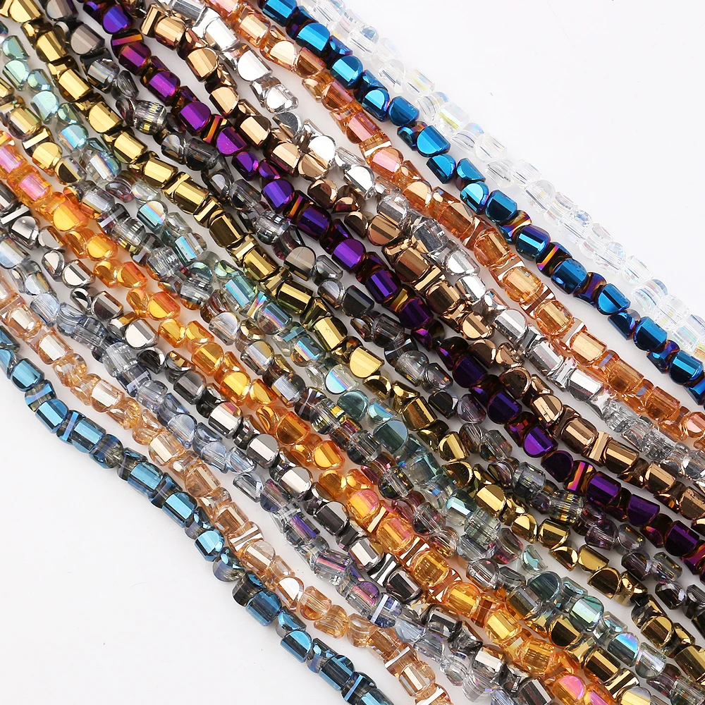 4/6/8mm Crystal Glass Plated Beads With Flat Bottom China Jewelry Beading Wholesale In Bluk Crafts Material Necklace Accessories | Всё для