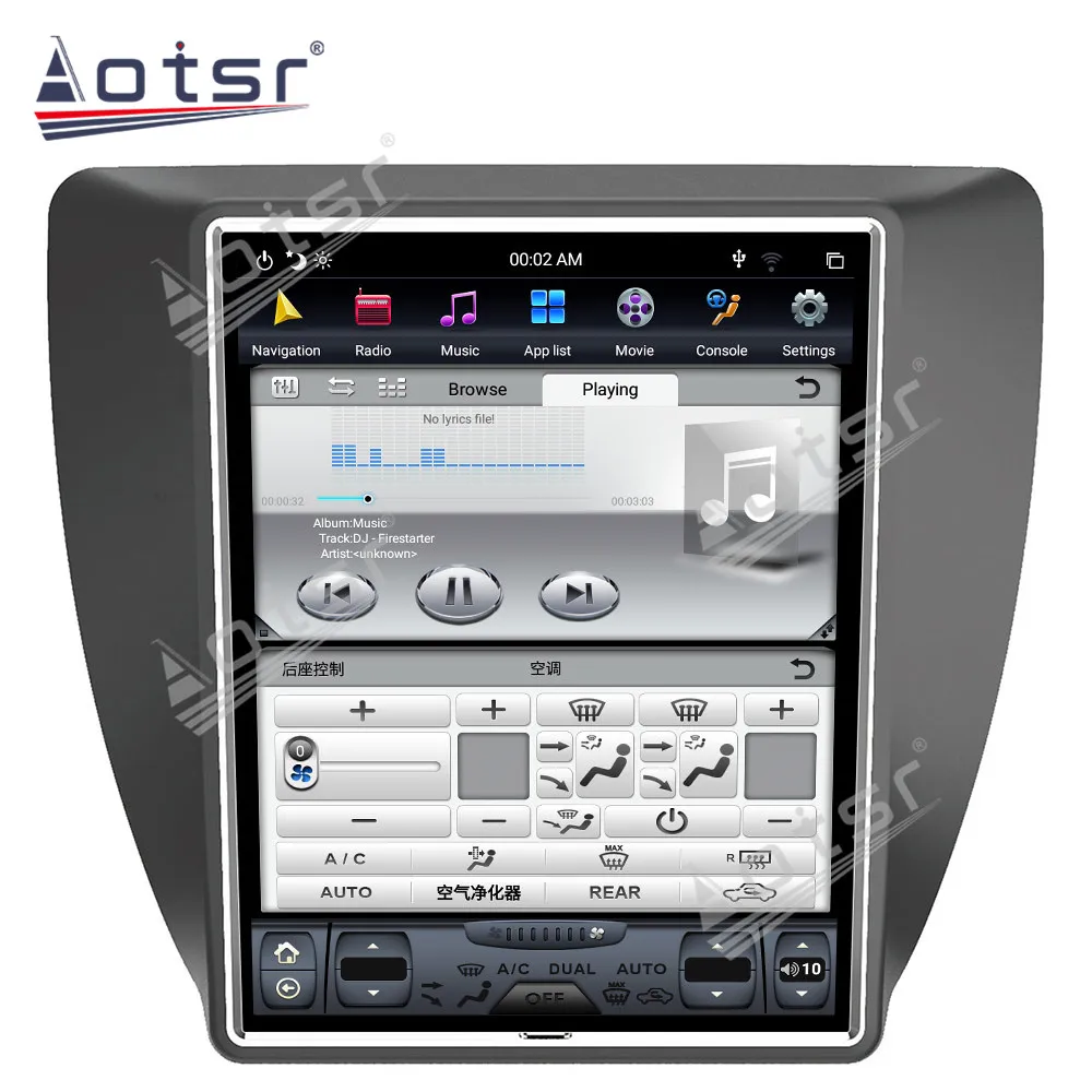 

4+128G For Volkswagen VW Sagitar Android Radio Tape Recorder 2012-2019 Car Multimedia Player Stereo Head Unit PX6 Tesla GPS Navi