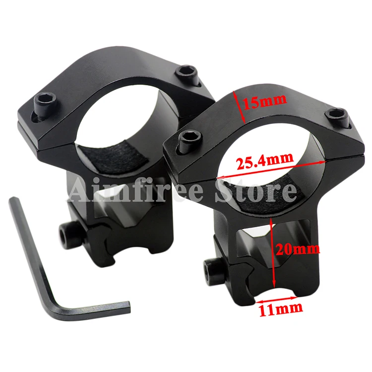 2 шт. 25 4 мм/30 мм кольца для прицела Вивера/Пикатинни/ласточкин хвост крепление 20