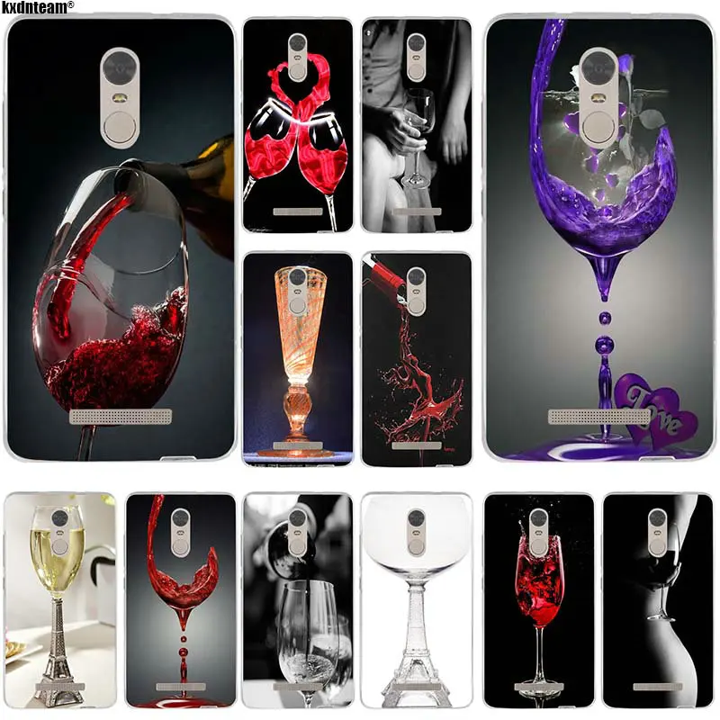 Чехлы из мягкого ТПУ с изображением Парижской Эйфелевой башни бокала красного