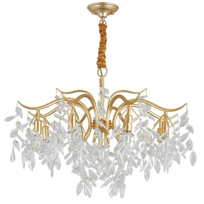 

Nordic Luxury Crystal LED Chandeliers European Chandelier Lighting Living Dining Room Bedroom Ceiling Lamp Decor Fixtures Luster