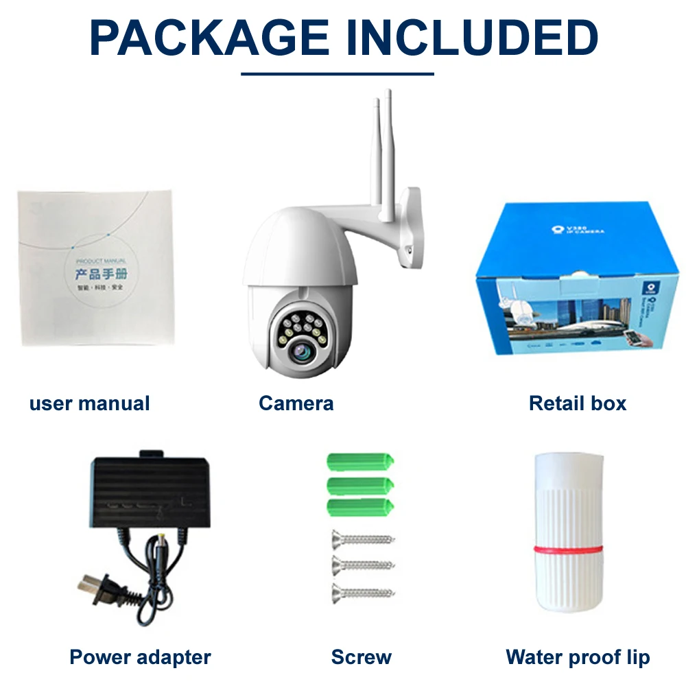 

HD 1080P Wi-Fi IP- CCTV 360 PTZ