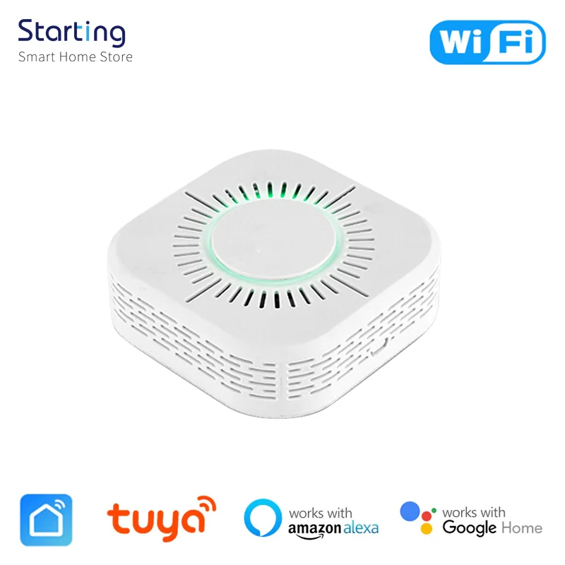

Детектор дыма Tuya, Wi-Fi, поддержка Alexa, Google Home