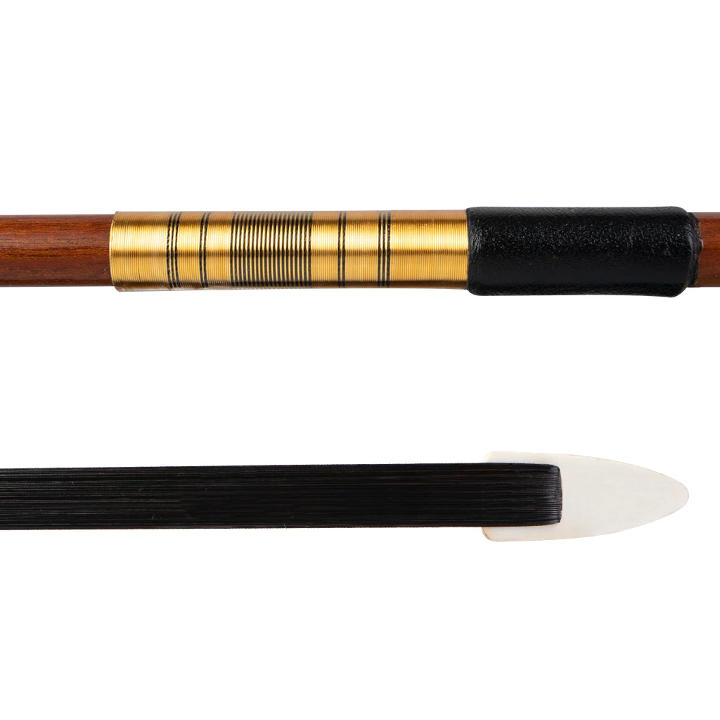 LOMMI Advanced Violin Bow 4/4 Size IPE Violin Bow Round Stick Black Horsehair Ebony Frog Fleur-de-lis Inlay Brass Accessories