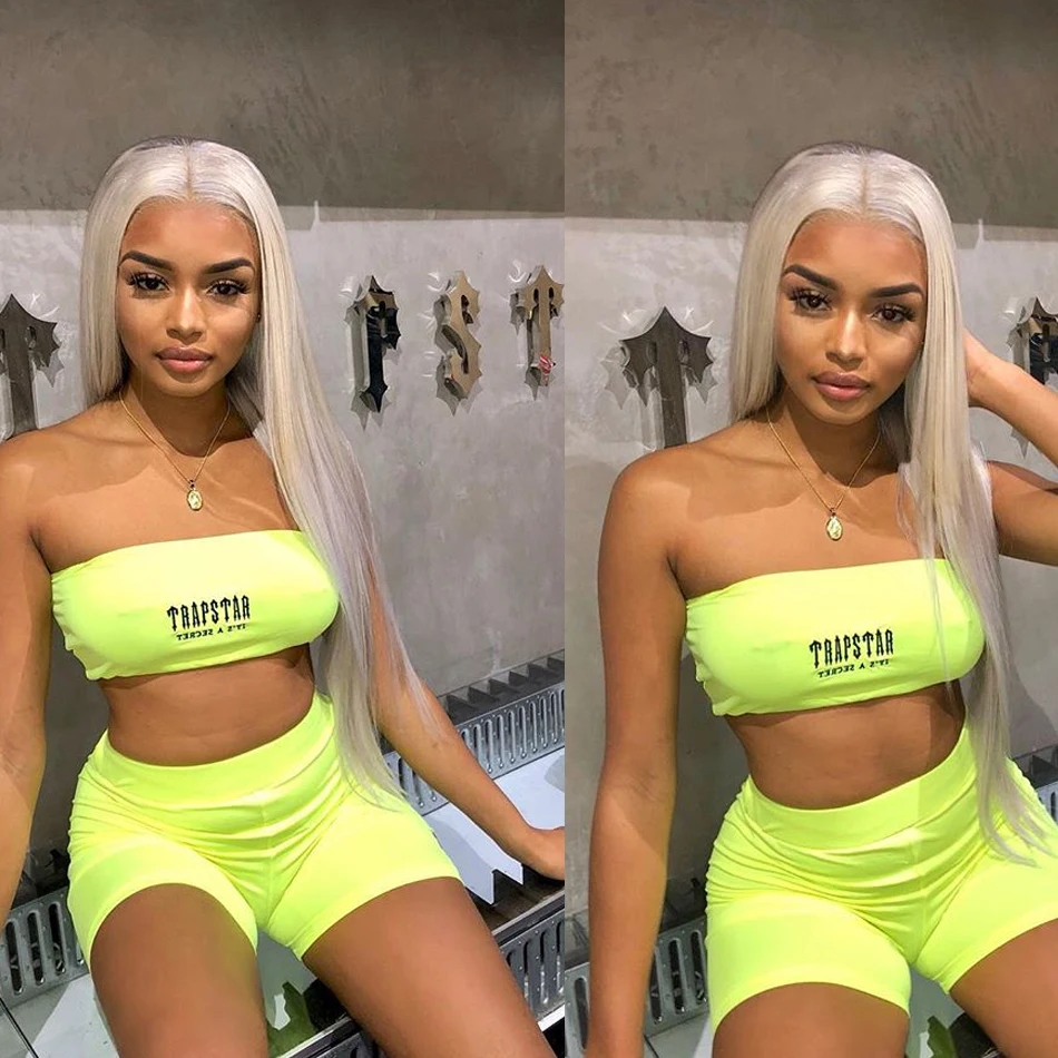 

613 Blondle Synthetic Hair Lace Front Wig 26 Inch Long Straight Wig Cosplay Wig Heat Resistant Synthetic Hair