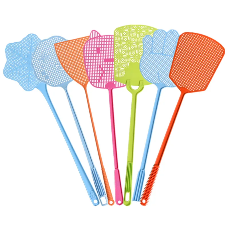 

4pcs Palm Shaped Flyswatter Plastic Fly Swatters Mosquito Pest Control Insect Killer Home Kitchen Accessories Random Color