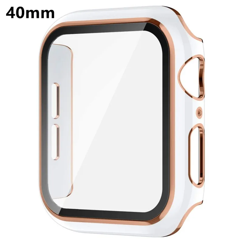 

Чехол для Apple Watch 40 мм, закаленное стекло, защита экрана, полное покрытие, прозрачная защитная пленка HD для IWatch