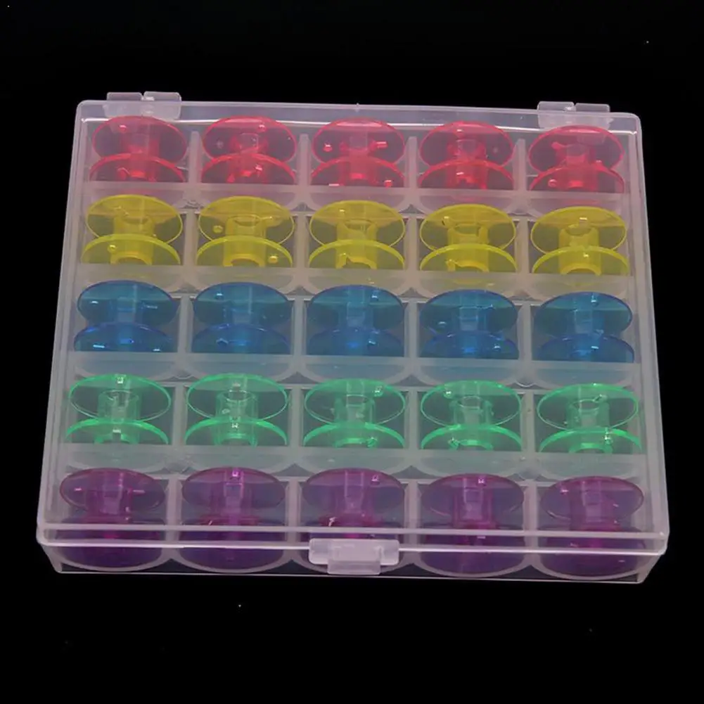 25 шт./компл. набор шпулек стандартная красочная коробка металлическое шитье