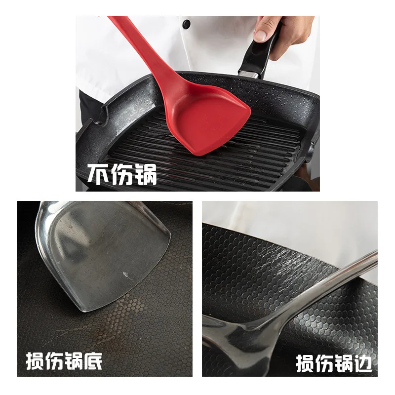 Антипригарный горшок один силиконовый кухонная лопатка антипригарный