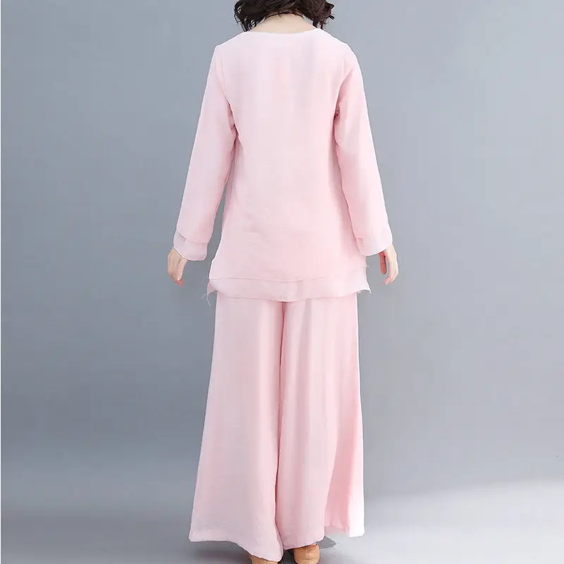 Комплект из двух предметов с длинным рукавом литературный однотонный комплект