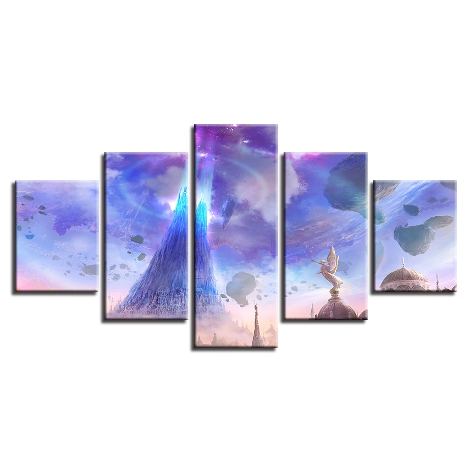 Картины на холсте домашний декор HD принты 5 шт. светильники ангелов Aion плавающие