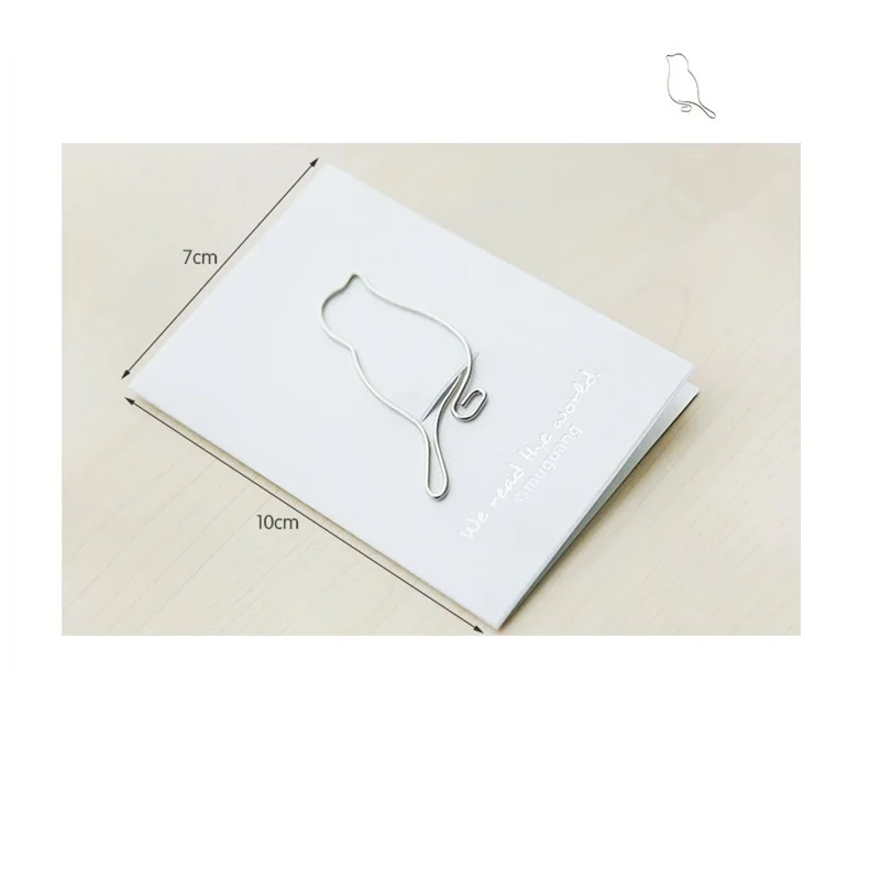 5 шт. металлическая Закладка для книги милые птицы и супер Кот Скрепка закладка