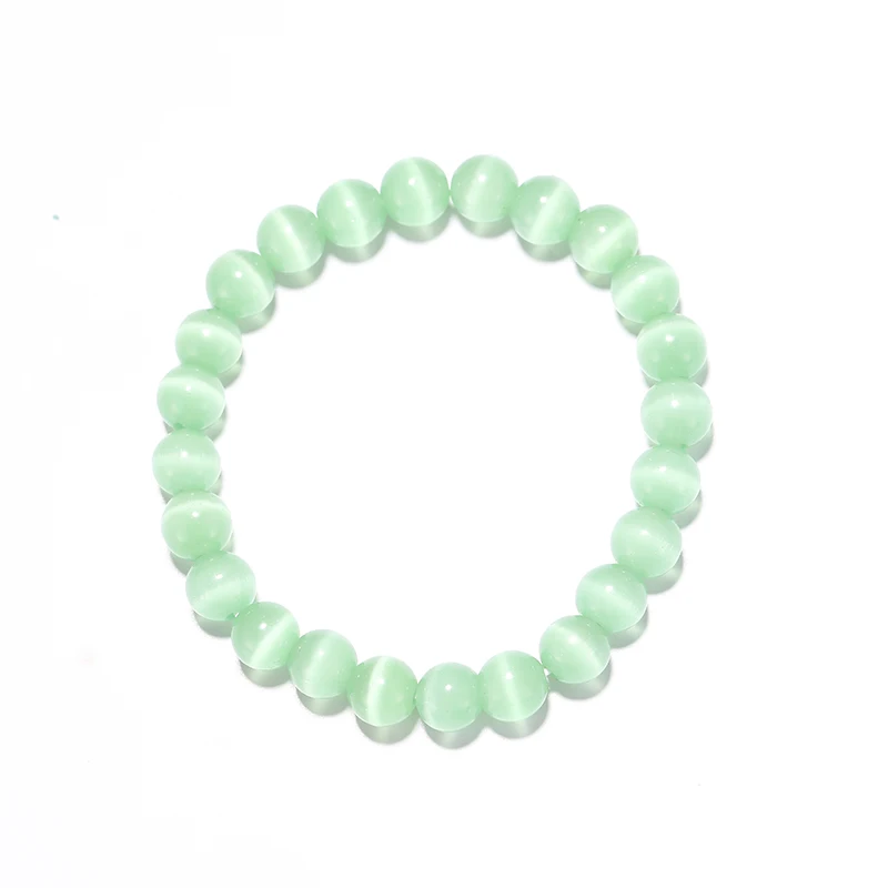 Минималистичный браслет из натурального камня с опалом 5 цветов женский лунным