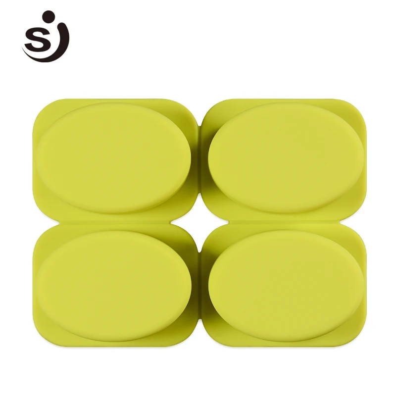 SJ 4 полости DIY Овальные Shsped силиконовые формы для мыла ручной работы создание