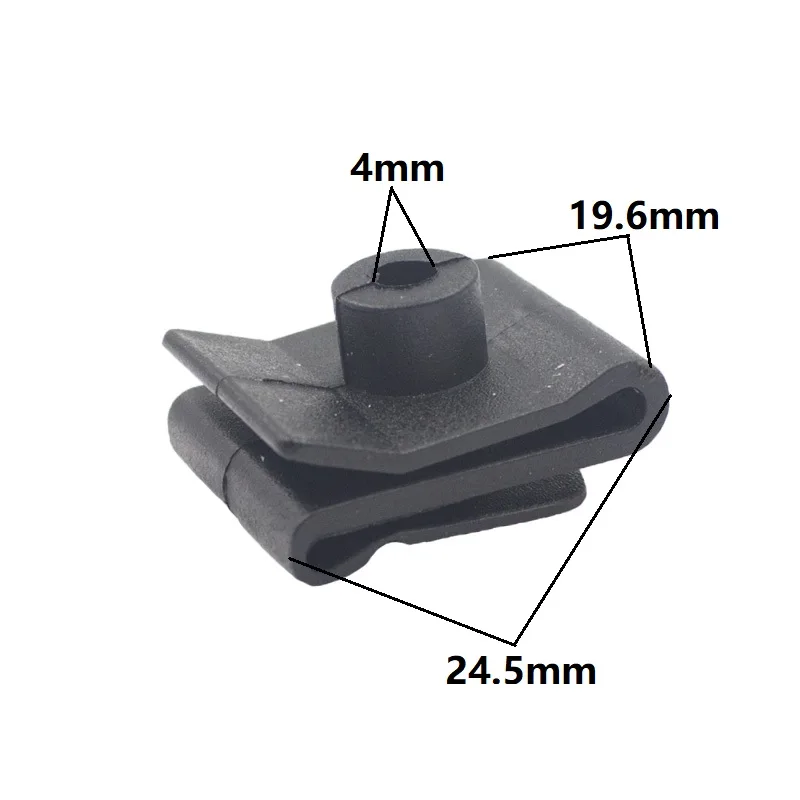 100PCS Автомобильные аксессуары для комплектов Toyota, коробка для авто, пластиковый бампер, крыло, багажник, удерживающий зажим, черный, застежка, заклепки - Название цвета: 100PCS