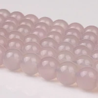 natural round light purple chalcedony gemstone loose beads 6mm 8mm for necklace bracelet diy jewelry making 15inch strand