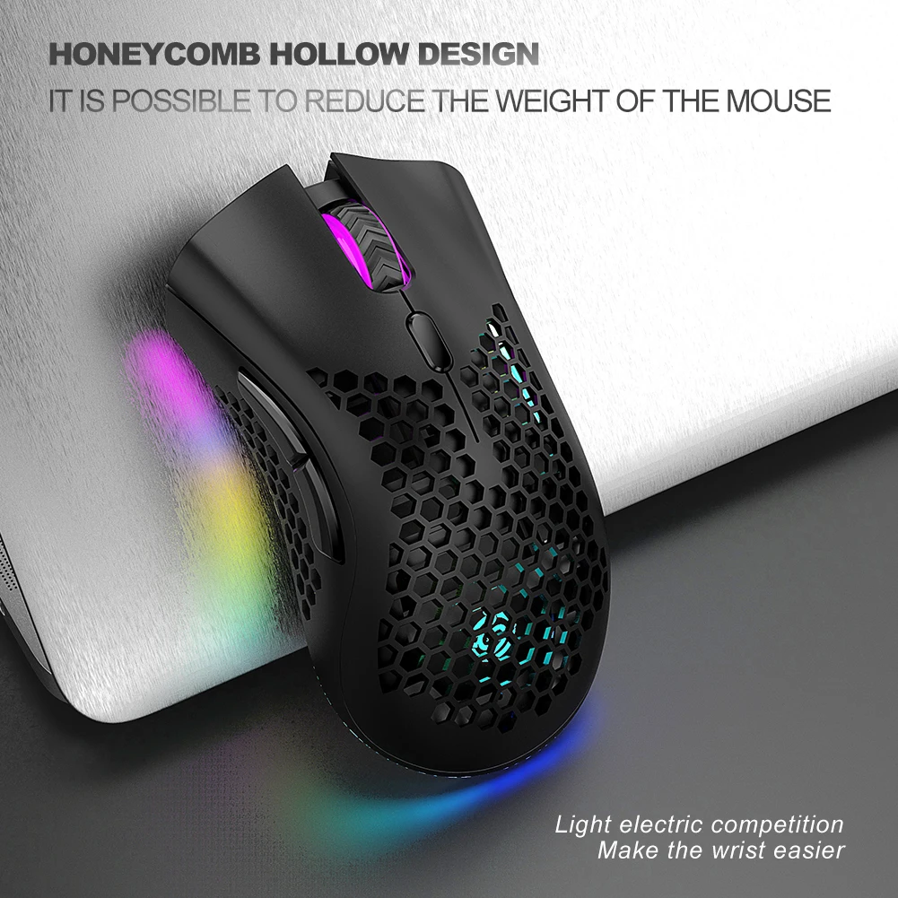 7 кнопок 2 4 ГГц USB Беспроводной RGB Мышь ноутбук эргономичные мыши бесшумный