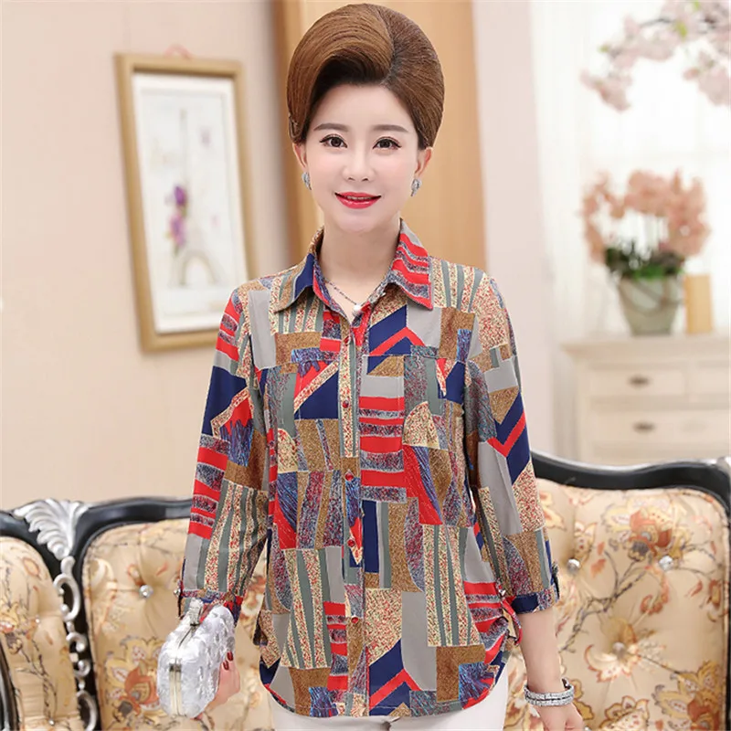 Женская рубашка Весна-Осень полосатая с длинным рукавом Топ Свободная для отдыха