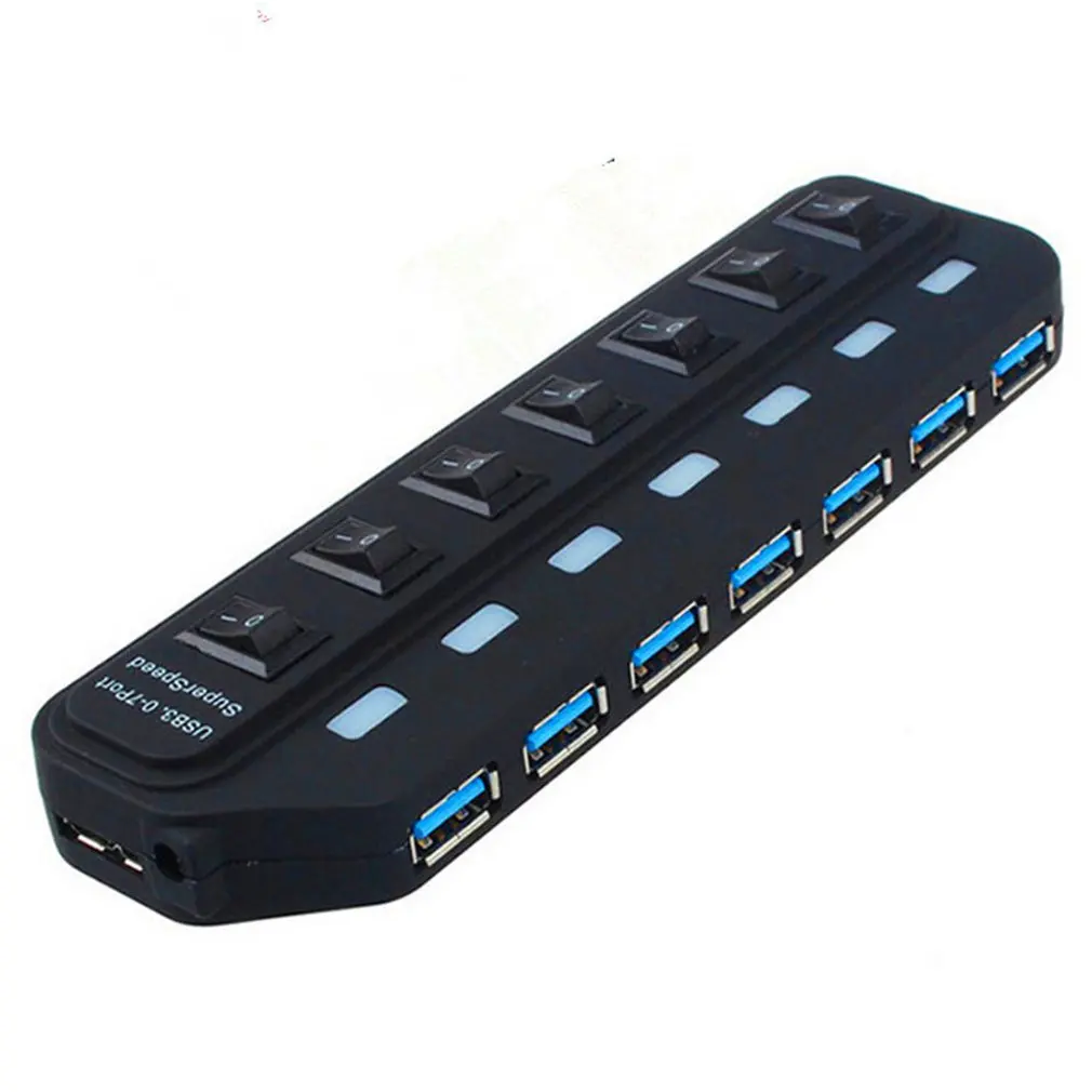 

USB 3,0 разветвитель, USB 3,0, с выключателем, 4/7 портов