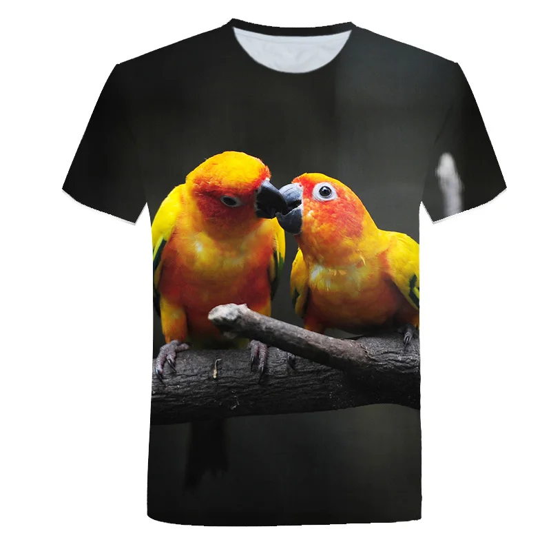 

2020 Newest 3D Print Cute Bird Animal Funny T-Shirt Men Short Sleeve Summer Tops t Shirt Male Fashion Casual T Shirts Male 6XL