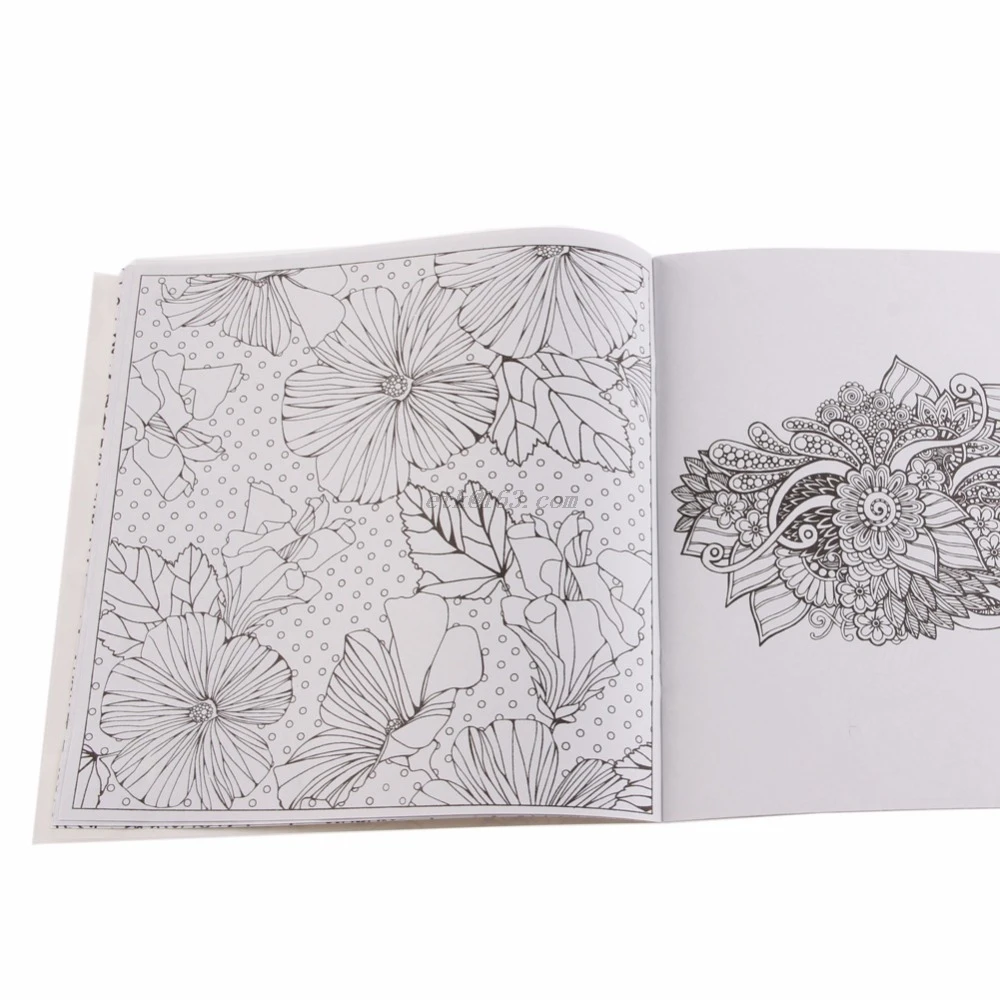 1 шт. 12 страниц детская книжка-раскраска цветок мандалее для взрослых снятие