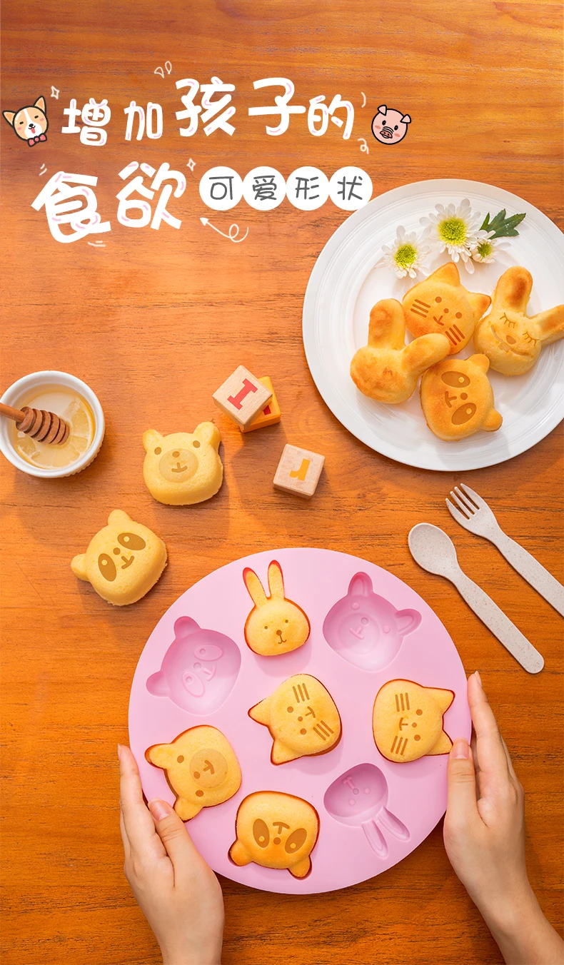 

Silicone Heart-shaped Baking Mould Reusable Non Stick Oven Bread Cake Baking Mould Food Grade Kitchen Dessert Supplies JJ60HB