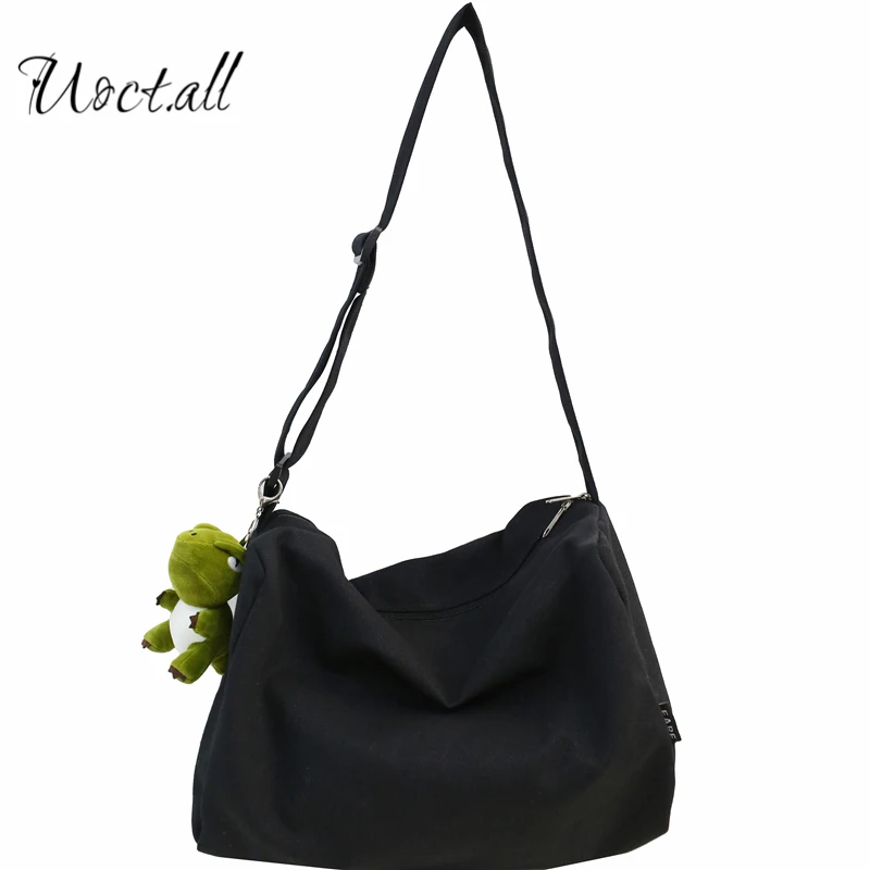 

Japanese Harajuku Dark Wind Canvas Bag Female Korean INS Retro Wild Student Crossbody Bag Large Capacity Shoulder Bag Fashion