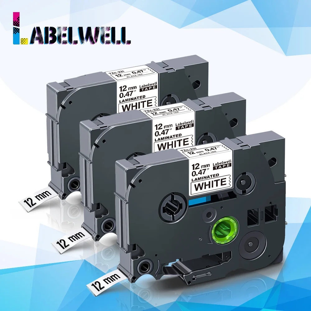 Ламинированная лента для этикеток Labelwell 12 мм совместима с ламинированной лентой