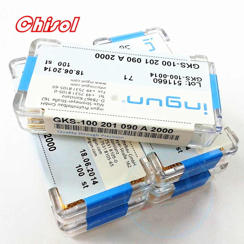 

Original INGUN 100pcs/set Test Needle GKS100201090A2000 GKS100201090A3000 Spring Probe 100mil Test Pins