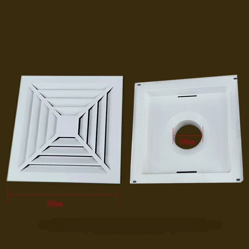 Пластиковый потолочный диффузор квадратная решетка из алюминиевого сплава