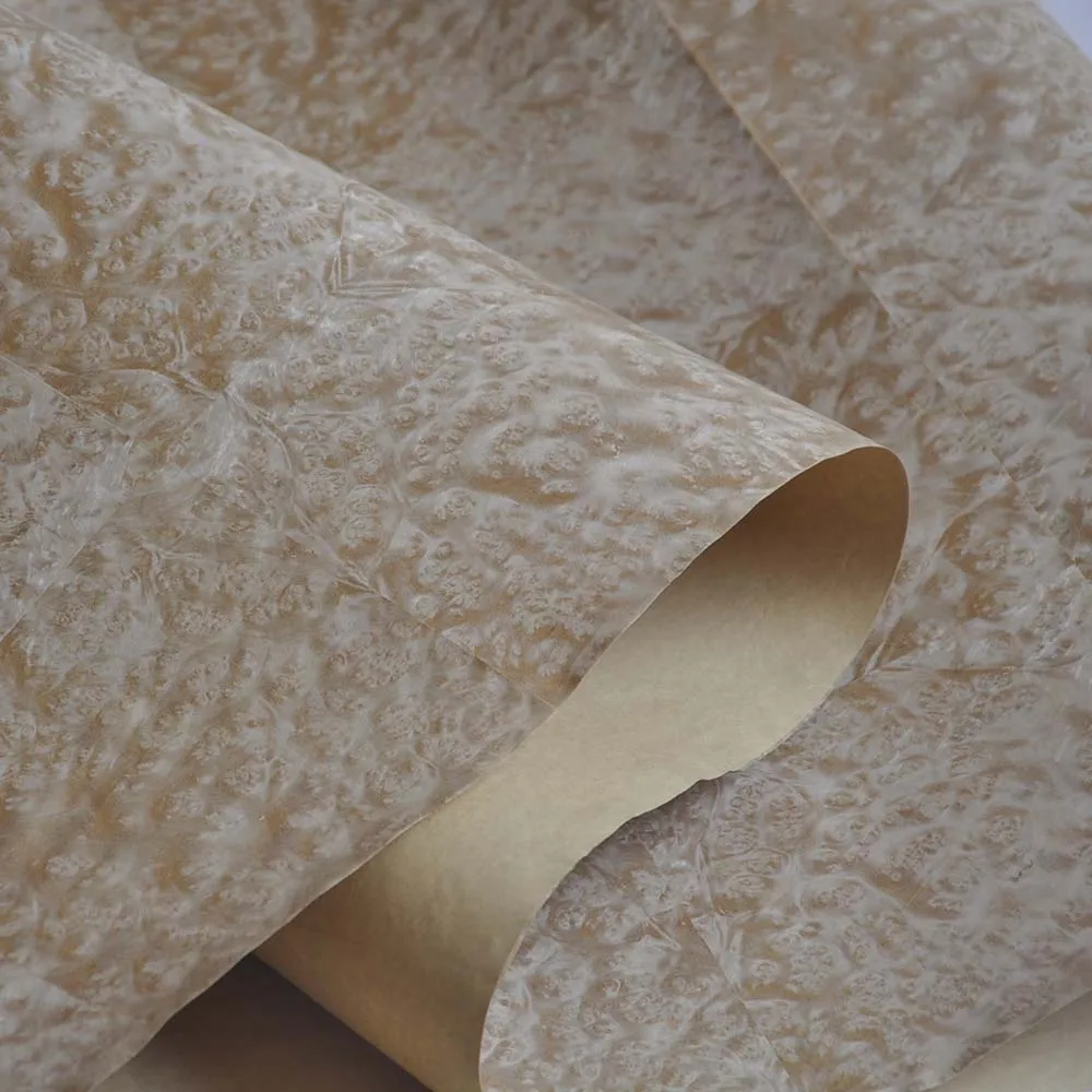 Гренландская крашеная Madrone Burl с крафт-бумагой деревянные виниры стол шпон