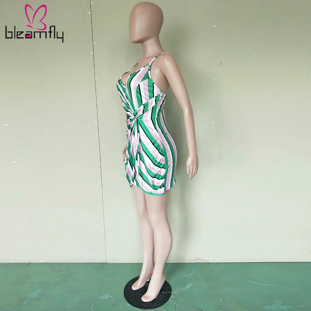 2019 женское летнее платье без рукавов в полоску с принтом мини миди на тонких