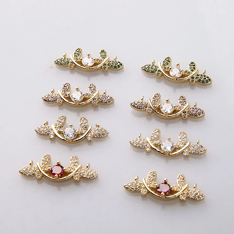 Двойное ожерелье с подвеской бабочкой из циркония микроинкрустацией настоящего